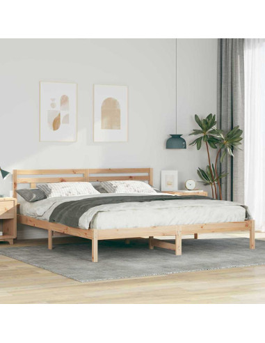 Struttura del letto Marrone 180 x 200 cm Pino massello