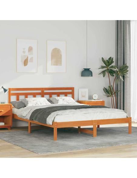Struttura del letto Marrone 160 x 200 cm Pino massello