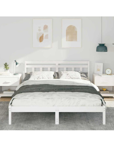 Struttura del letto Bianco 140 x 200 cm Pino massello