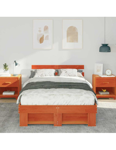 Struttura del letto Marrone cerato 120 x 200 cm Pino massello