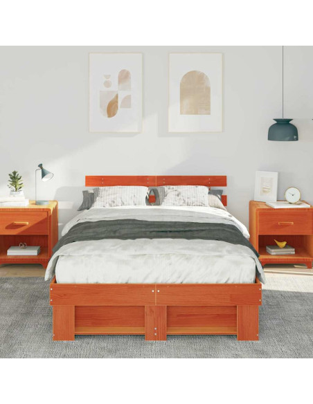 Struttura del letto Marrone cerato 120 x 200 cm Pino massello