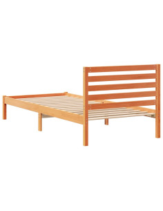 Struttura del letto Marrone cerato 80 x 220 cm Pino massello