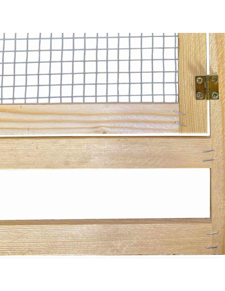 Pollaio Marrone 225 x 60 x 89 cm Legno massello di pino