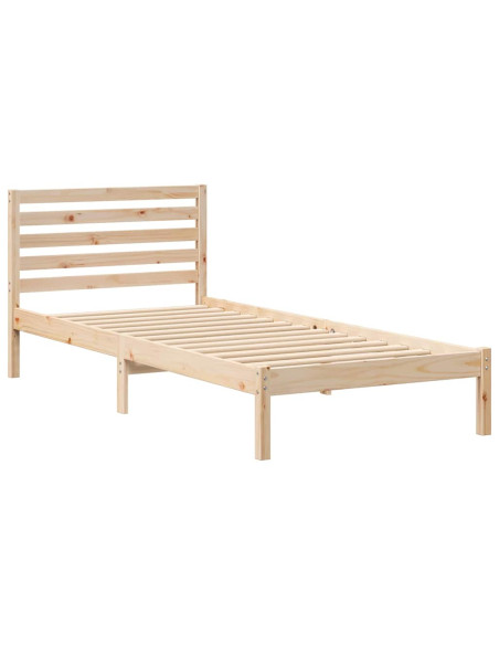 Struttura del letto Marrone 90 x 220 cm Pino massello