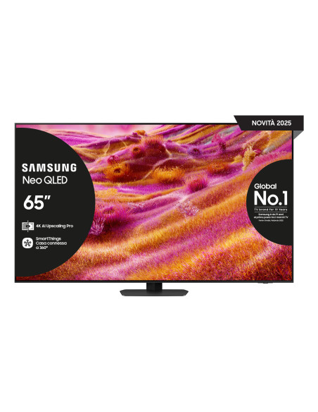 Samsung Neo QLED AI TV 65" QE65QN90FATXZT 4K Mini LED, Processore NQ4 AI Gen3, 4K AI Upscaling Pro, Motion Xcelerator 165Hz, Neo