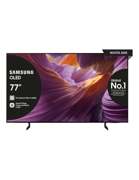 Samsung OLED AI TV 77" QE77S85FAEXZT 4K, Processore NQ4 AI Gen2, 4K AI Upscaling, Schermo antiriflesso, OLED HDR, Dolby Atmos & 