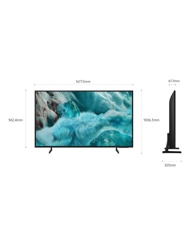 Samsung QLED AI TV 75" QE75Q7FAAUXZT 4K, Processore Q4 AI, 4K Upscaling, Color Booster Pro, OTS Lite, Slim Look Design, Vision A