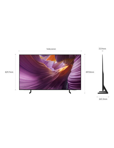 Samsung OLED AI TV 65" QE65S85FAEXZT 4K, Processore NQ4 AI Gen2, 4K AI Upscaling, Schermo antiriflesso, OLED HDR, Dolby Atmos & 
