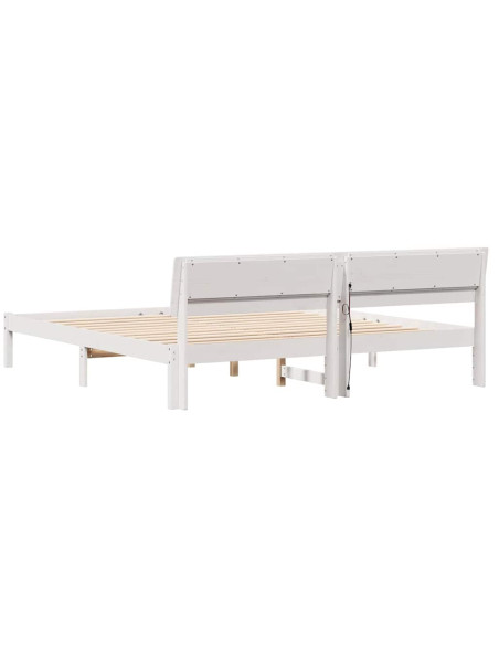 Struttura del letto Bianco 180 x 200 cm Legno di pino massello
