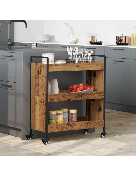 Carrello da Cucina Legno vecchio 70 x 30 x 82 cm