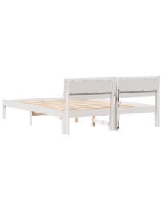 Struttura del letto Bianco 160 x 200 cm Pino massello