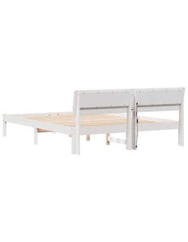 Struttura del letto Bianco 140 x 200 cm Pino massello
