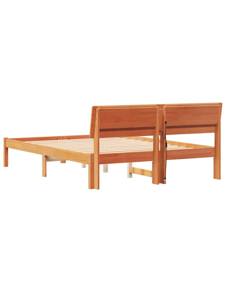 Struttura del letto Cera marrone 140 x 190 cm