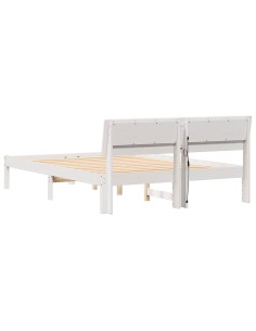 Struttura del letto Bianco 120 x 190 cm Pino massello