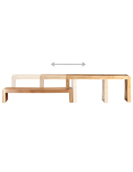 Mobili Porta TV 2 pz in Legno Massello di Acacia