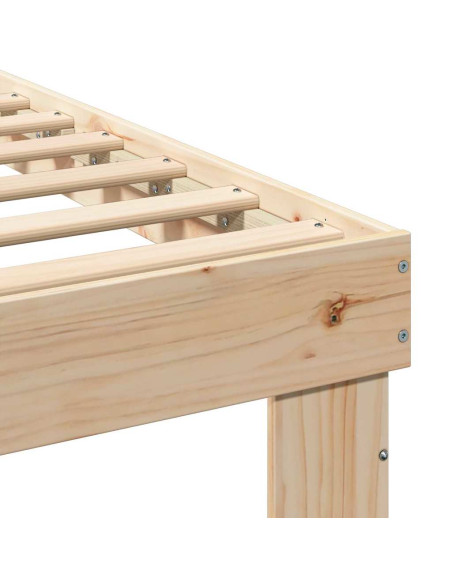 Struttura del letto Marrone 75 x 190 cm Legno di pino massello