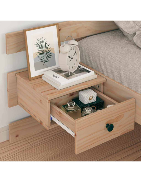 Struttura del letto Marrone 75 x 190 cm Legno di pino massello