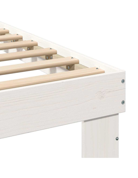 Struttura del letto Bianco 75 x 190 cm Legno di pino massello