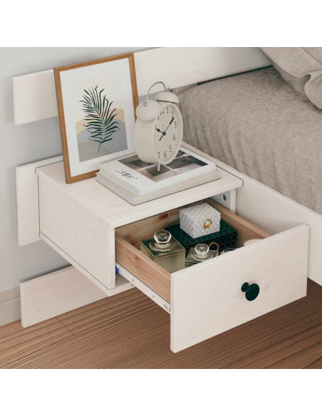 Struttura del letto Bianco 75 x 190 cm Pino massello