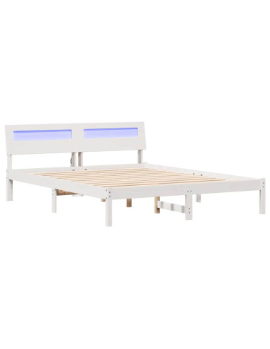 Struttura del letto Bianco 140 x 200 cm Pino massello