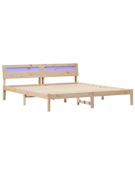 Struttura del letto Marrone 180 x 200 cm Legno di pino massello