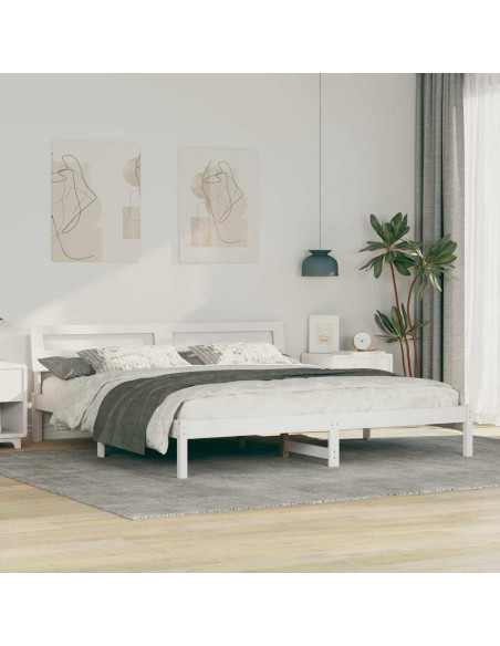 Struttura del letto Bianco 180 x 200 cm Pino massello