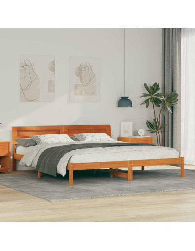 Struttura del letto Marrone cerato 180 x 200 cm Pino massello