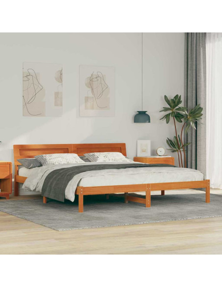 Struttura del letto Marrone cerato 180 x 200 cm Pino massello