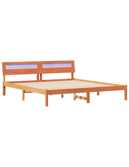 Struttura del letto Cera marrone 180 x 200 cm