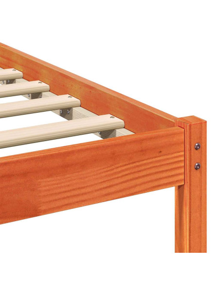 Struttura del letto Cera marrone 140 x 190 cm