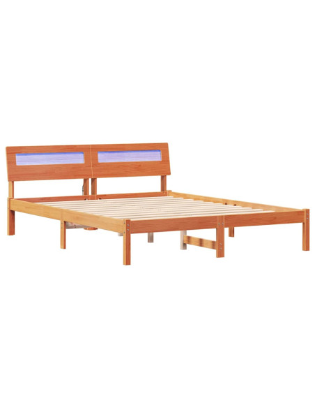 Struttura del letto Cera marrone 160 x 200 cm