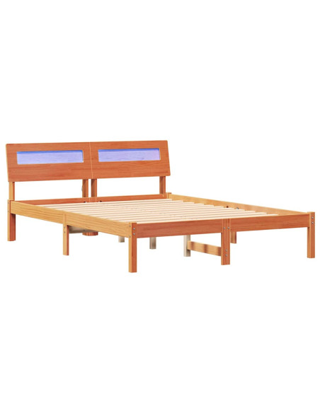 Struttura del letto Cera marrone 140 x 190 cm