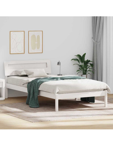 Struttura del letto Bianco 100 x 200 cm Pino massello