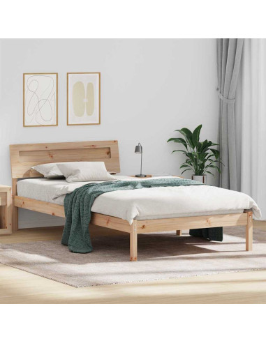 Struttura del letto Marrone 90 x 200 cm Pino massello