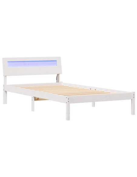 Struttura del letto Bianco 90 x 200 cm Pino massello