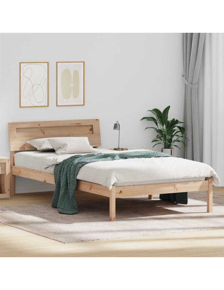 Struttura del letto Marrone 80 x 200 cm Legno di pino massello