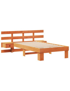 Struttura del letto Marrone cerato 100 x 200 cm Pino massello