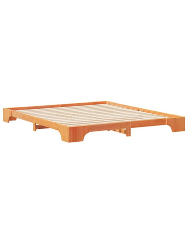 Struttura del letto Marrone 200 x 210 cm Pino massello