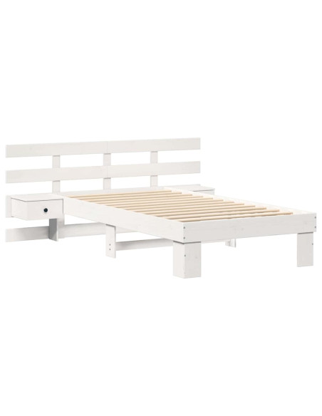Struttura del letto Bianco 90 x 190 cm Pino massello