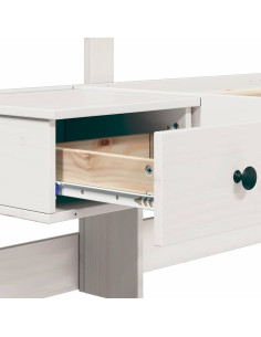 Struttura del letto Bianco 90 x 190 cm Pino massello 2