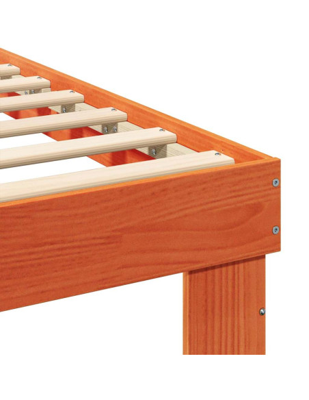 Struttura del letto con cassetto con testiera Cera marrone 90 x 200 cm