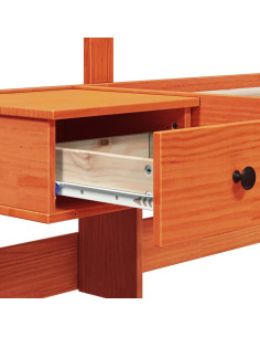 Struttura del letto Marrone cerato 90 x 200 cm Pino massello 2