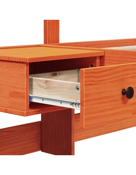 Struttura del letto Marrone cerato 90 x 200 cm Pino massello