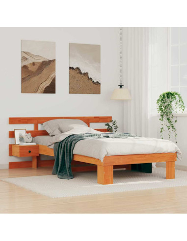 Struttura del letto Marrone cerato 90 x 190 cm Pino massello