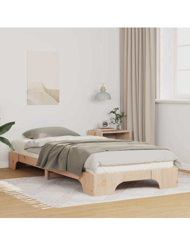 Struttura del letto Marrone 90 x 220 cm Pino massello