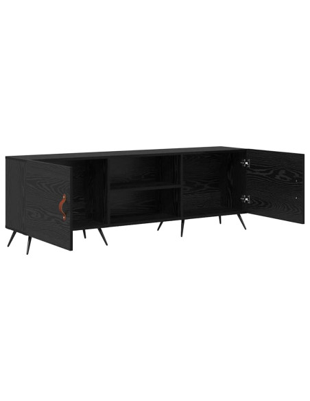 Mobile TV Rovere nero 150 x 30 x 50 cm Legno multistrato