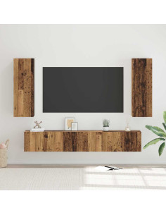 Set mobile TV 5 pcs Legno vecchio Legno multistrato 2