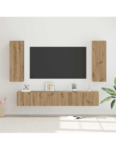 Set mobile TV 5 pcs Rovere artigianale Legno multistrato