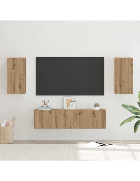 Set mobile TV 4 pcs rovere artigianale 30.5 x 30 x 60 cm