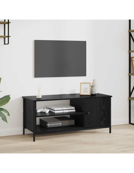 Mobile TV Rovere nero 100 x 40 x 45 cm Legno multistrato
